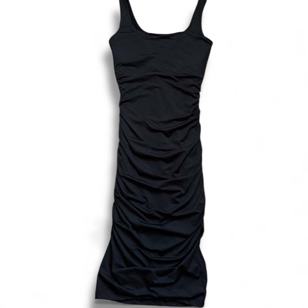 Sofia Jeans by Sofia Vergara Elegant Black Ruched Dress
